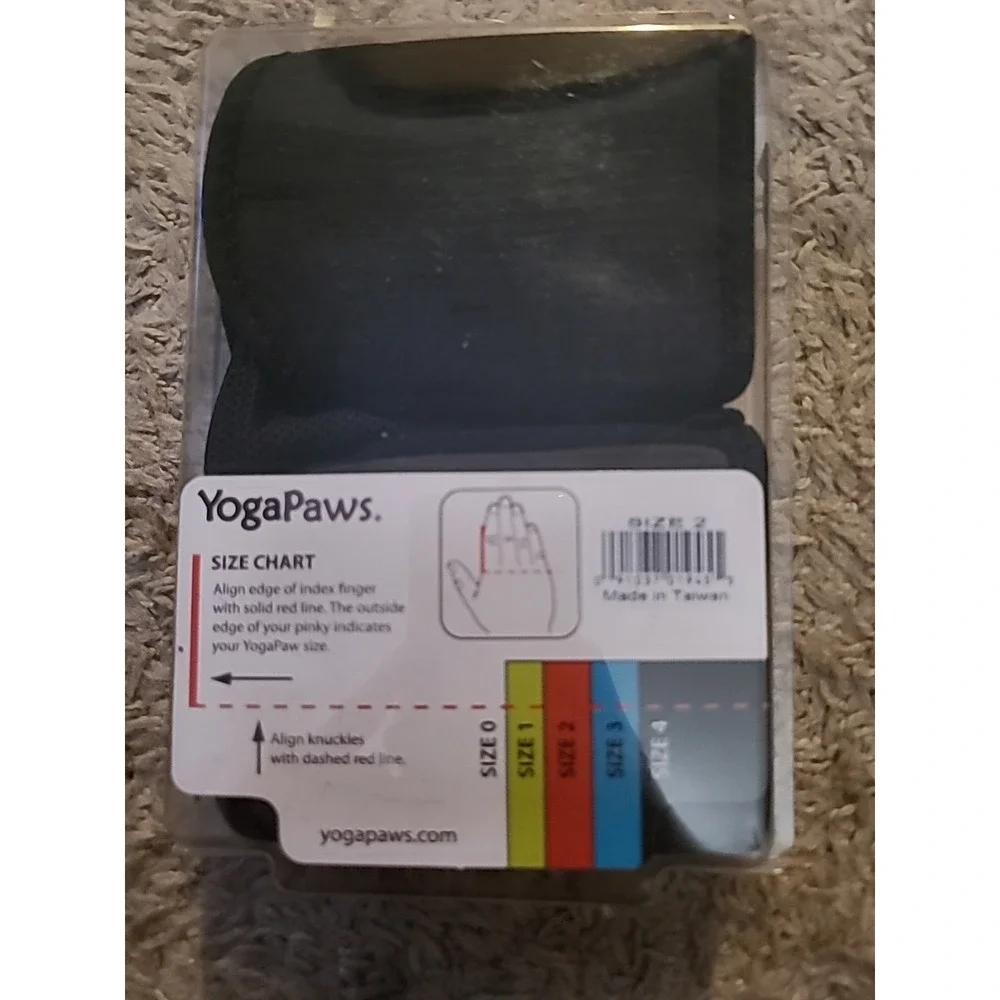 Yoga Paws Elite Size 2 Black/Black, Wear Your Mat, Portable Yoga Grips